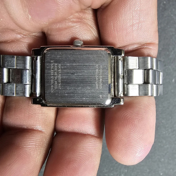 TFX By Bulova Ladies Quartz Watch Silver Tone Rectangle Date Just Dial Working s - Picture 3 of 10